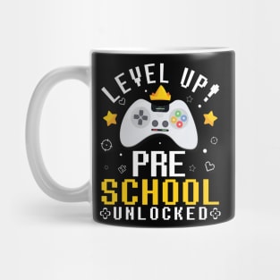 Gamer Fans Students Level Up Preschool Unlocked First Day Of School Mug